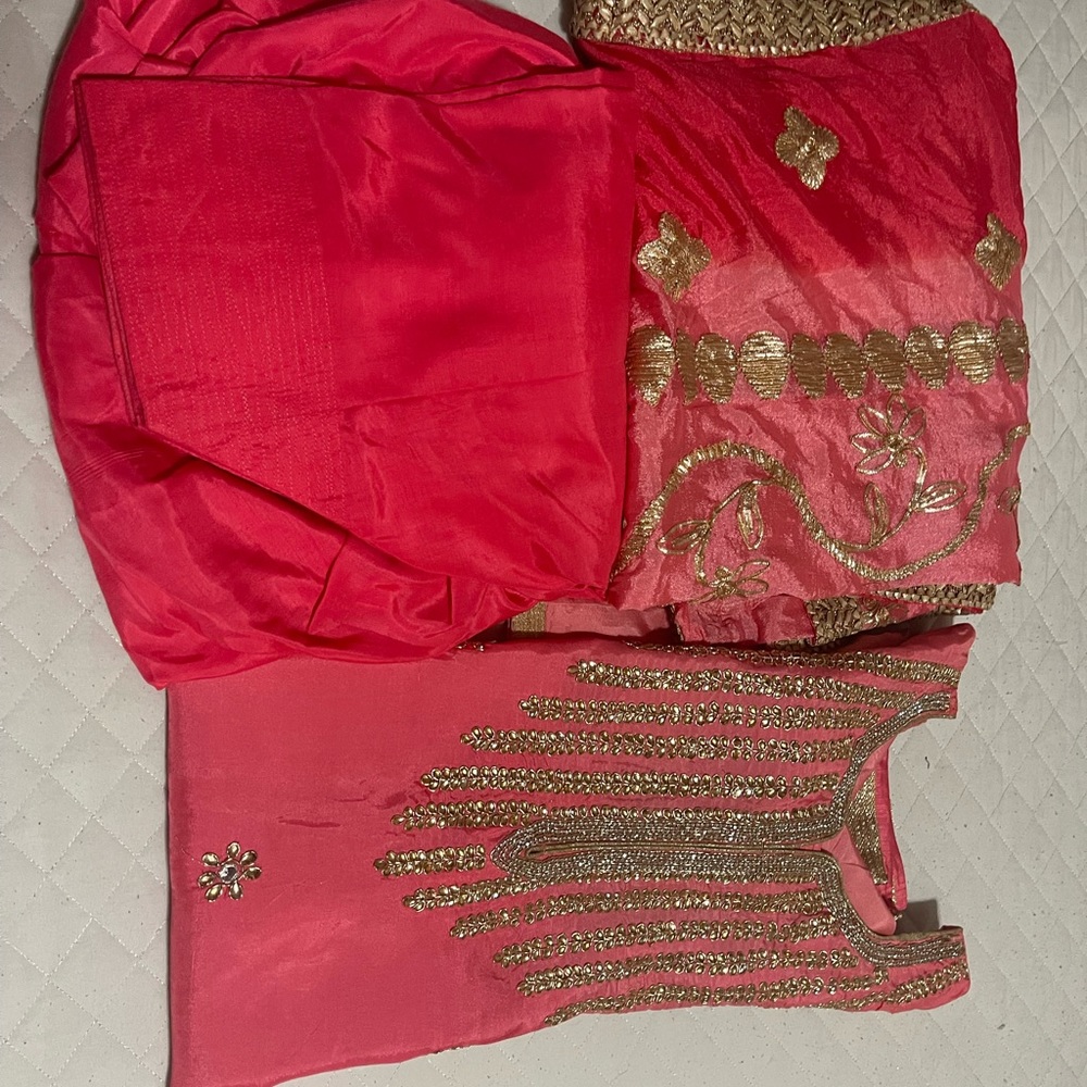 Silk two shade patiala salwar suit